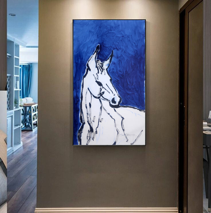 Blue Stallion Wall Art