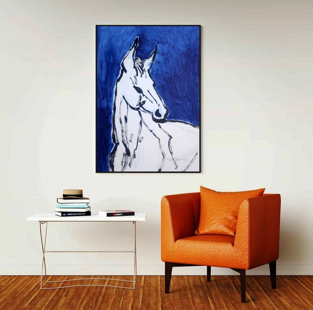 Blue Stallion Wall Art