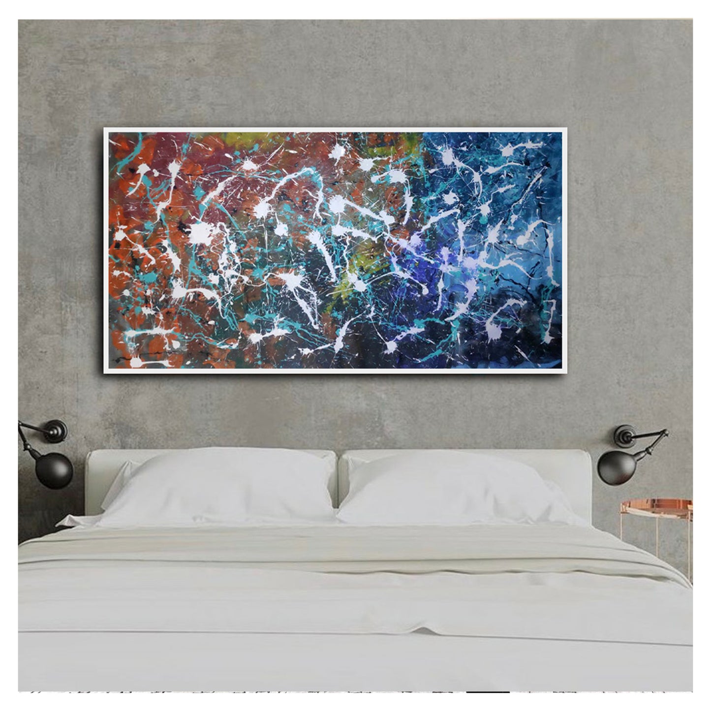 Chromatic Veil - A Vibrant Acrylic Painting