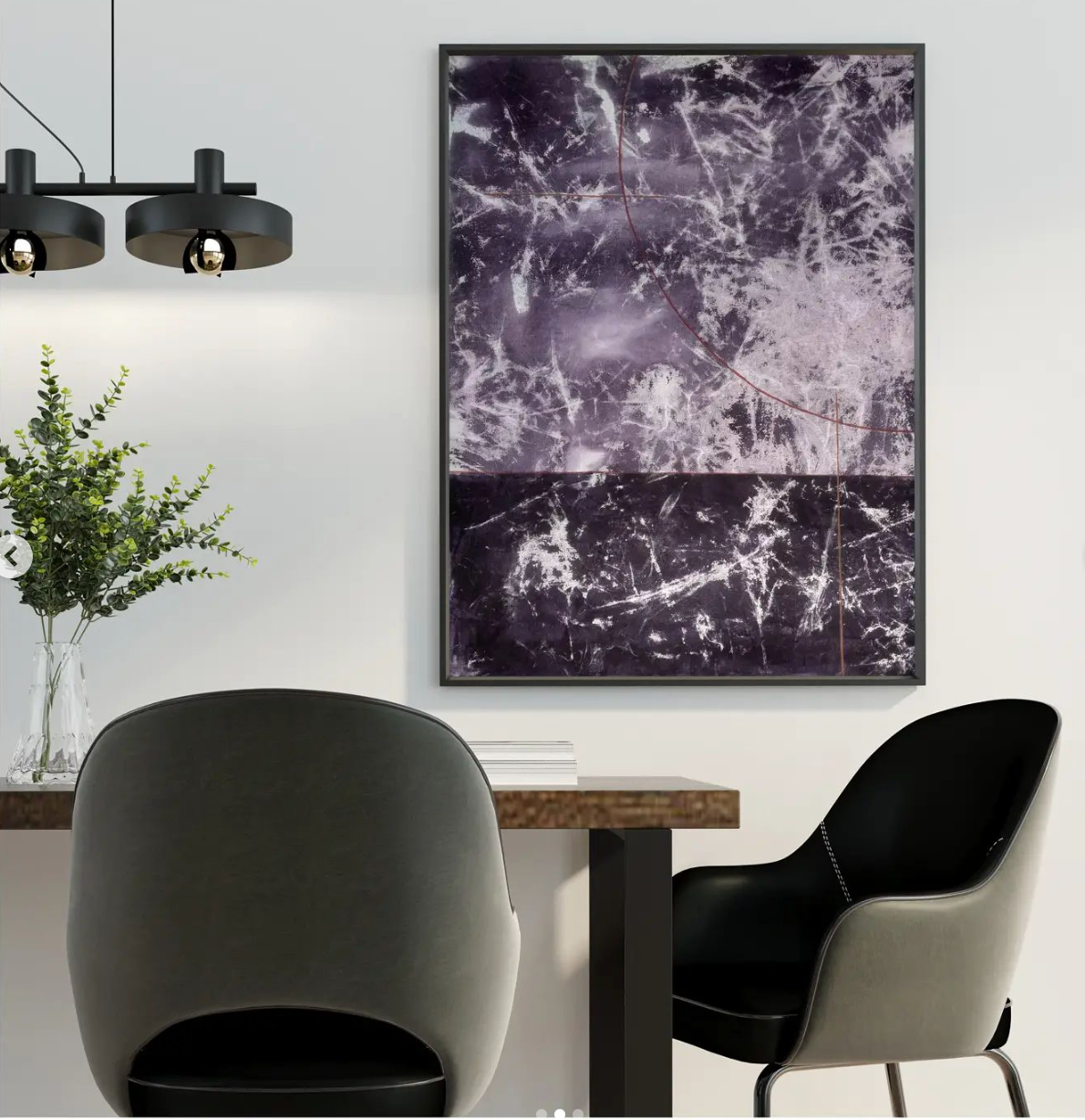 Purple Cloud Acrylic Painting