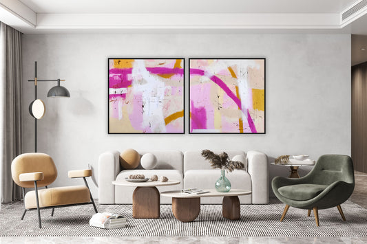 Cotton Candy Dreams l Acrylic on canvas art- Cotton Candy Artwork