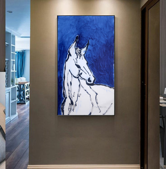 Blue Stallion Wall Art