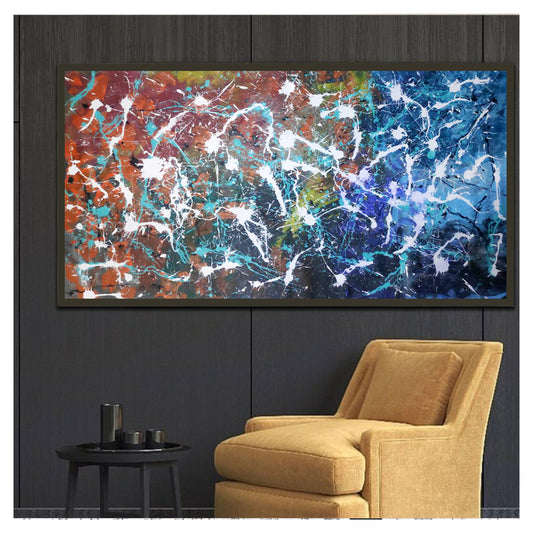 Chromatic Veil - A Vibrant Acrylic Painting